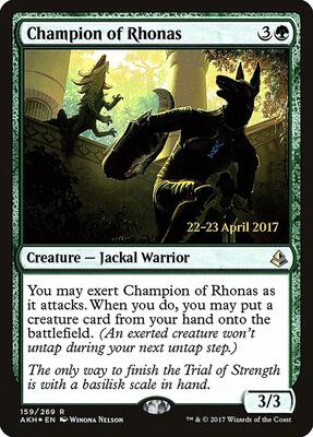 Champion of Rhonas #159 – Prerelease Cards (Rare)
