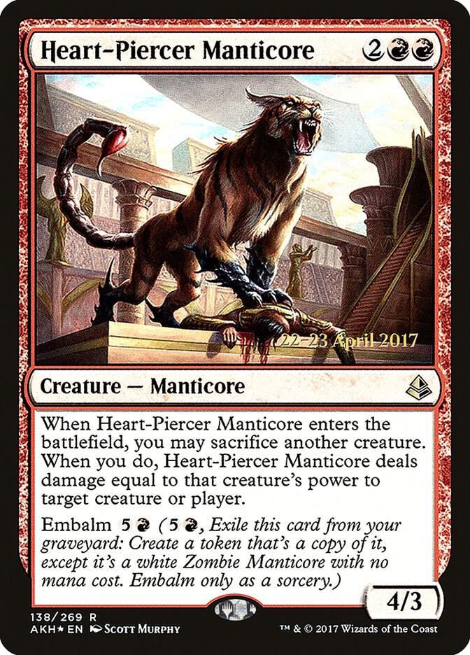 Heart-Piercer Manticore #138s — Amonkhet Promos