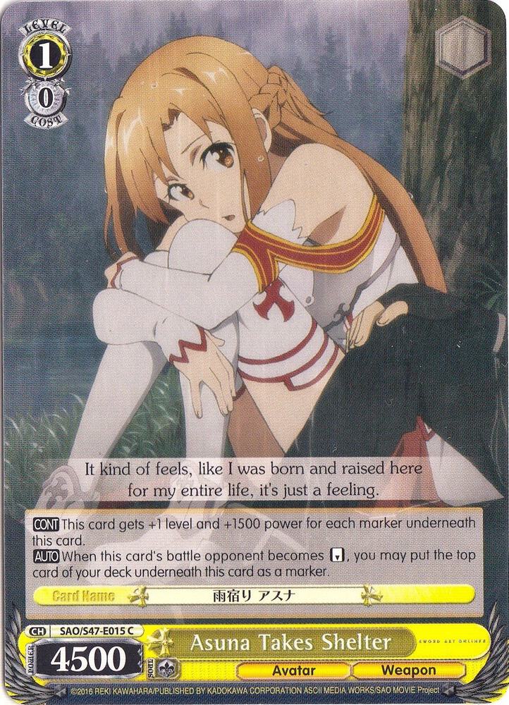 Asuna Takes Shelter