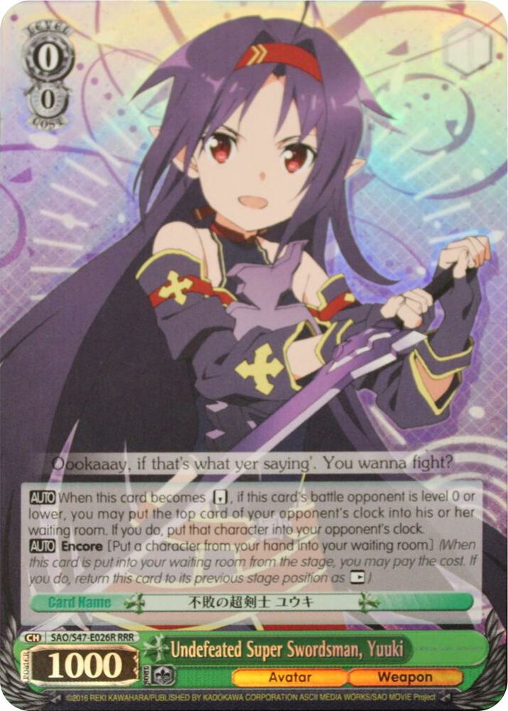 Undefeated Super Swordsman, Yuuki (RRR)