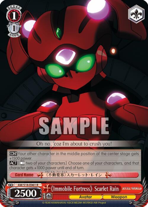 "Immobile Fortress" Scarlet Rain