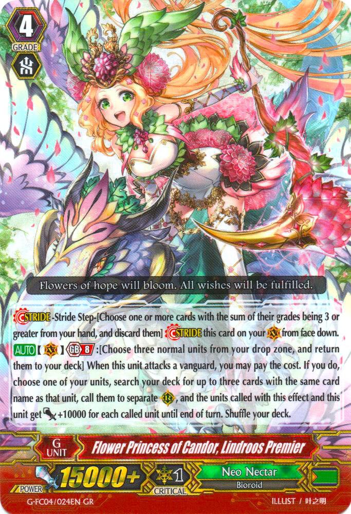 Flower Princess of Candor, Lindroos Premier