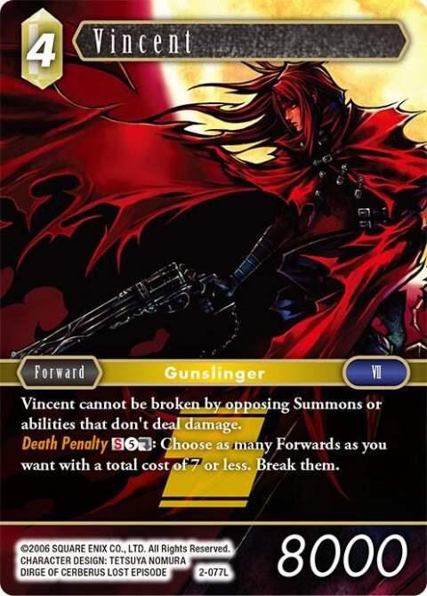 Vincent (Legend) - Opus II - Final Fantasy TCG - TCGplayer.com