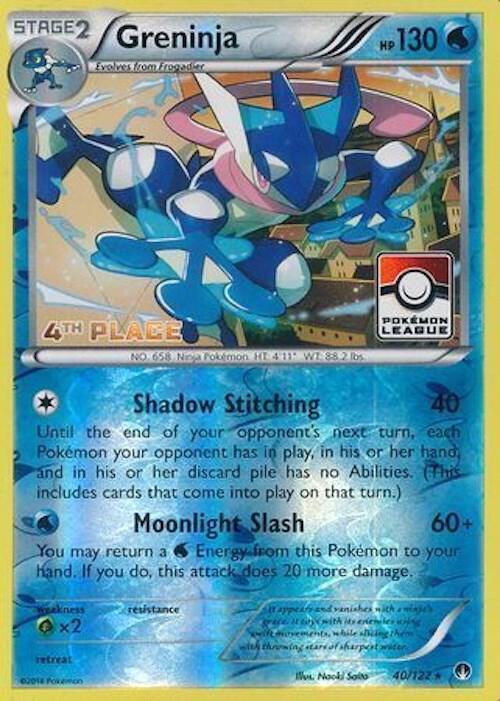Greninja - 40/122 (Pokemon League) [4th Place] 040/122 from League & Championship Cards