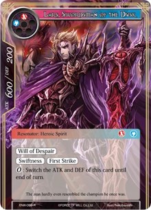 Lars, Swordsman of the Dusk - Force of Will Echoes of the New World trading card