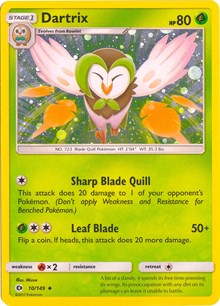 Dartrix - 10/149 (Cosmos Holo) #010/149 from Blister Exclusives Pokemon card image