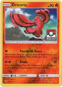 Oricorio - 14/145 (Pokemon League) #014/145 from League & Championship Cards Pokemon card image