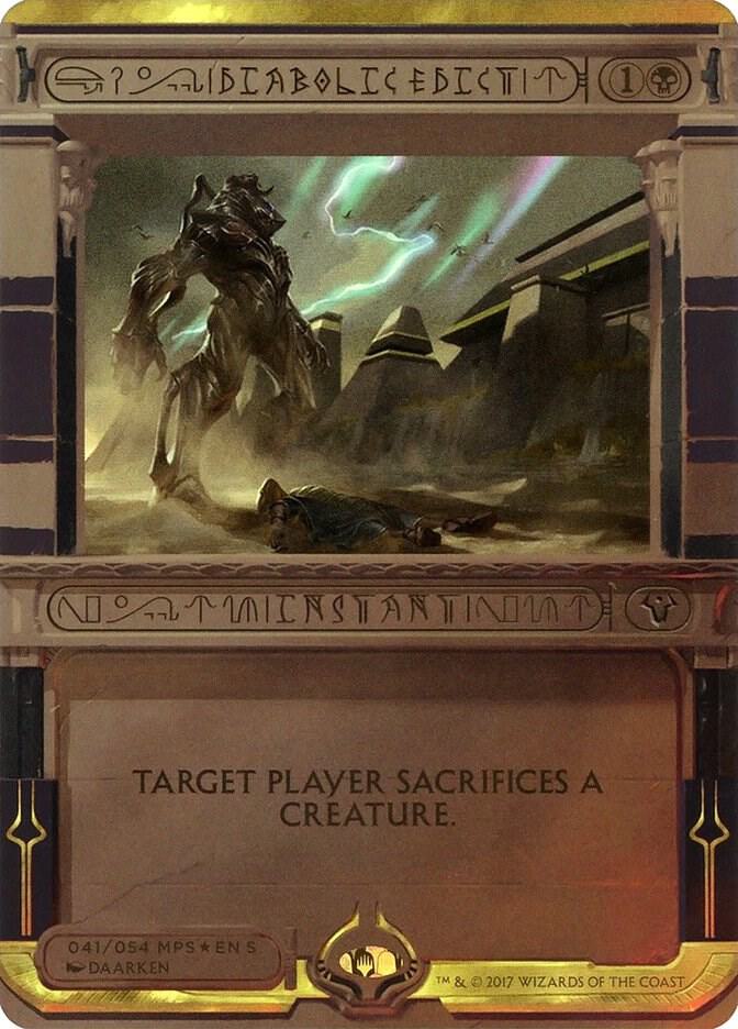 Diabolic Edict - Masterpiece Series: Amonkhet Invocations - Magic: The  Gathering