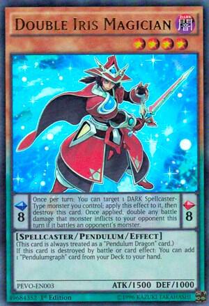 yugioh pendulum magician cards Double Iris Magician - Pevo-en003 - Ultra Rare - 1st Edition