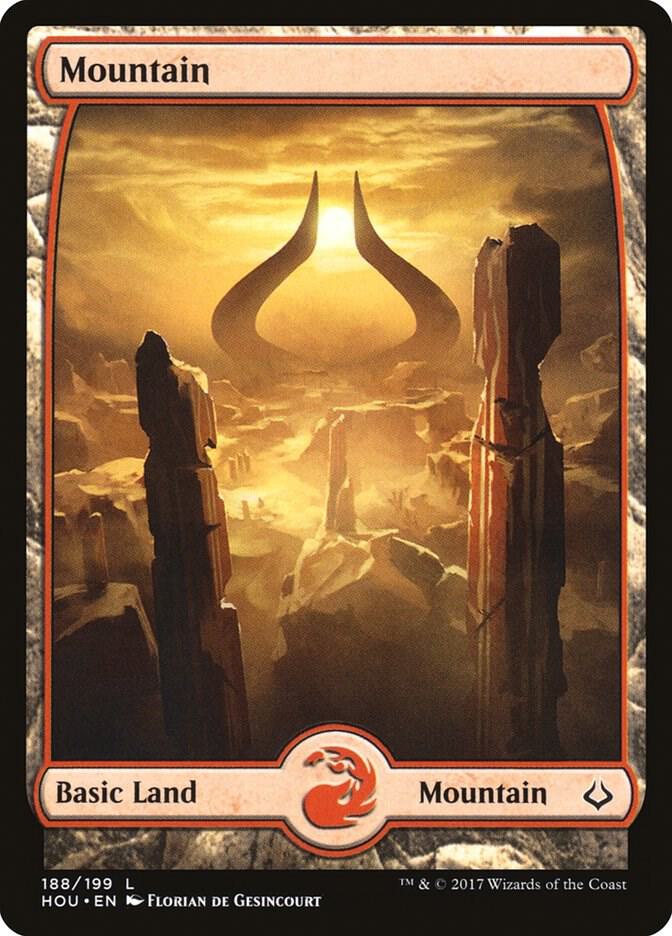 Mountain (188) - Full Art - Hour of Devastation - Magic: The