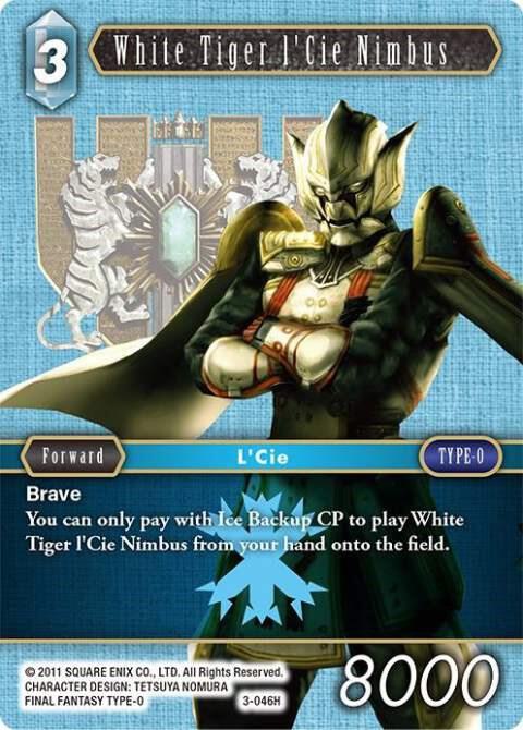 White Tiger l'Cie Nimbus - Opus III - Final Fantasy TCG