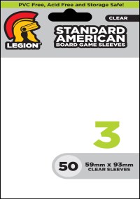 Clear Board Game Sleeves - Standard American (50-Pack) · Legion Premium Supplies Board Game Sleeves