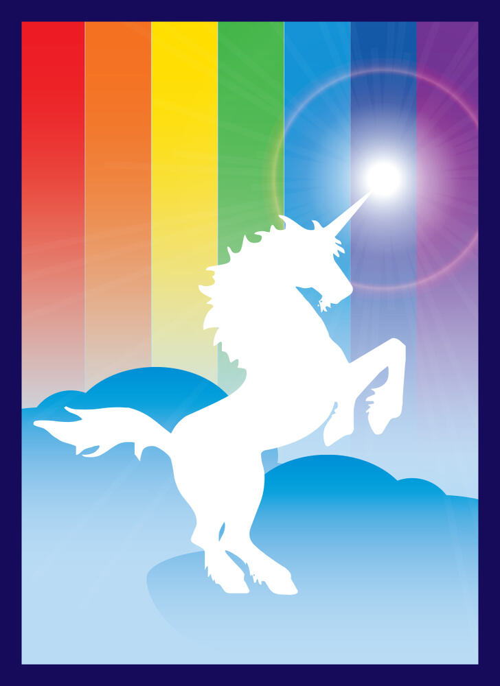 unicorn card sleeves Mystic Sleeves: TCG Quality Protection Game not included The Last Unicorn Card Sleeves