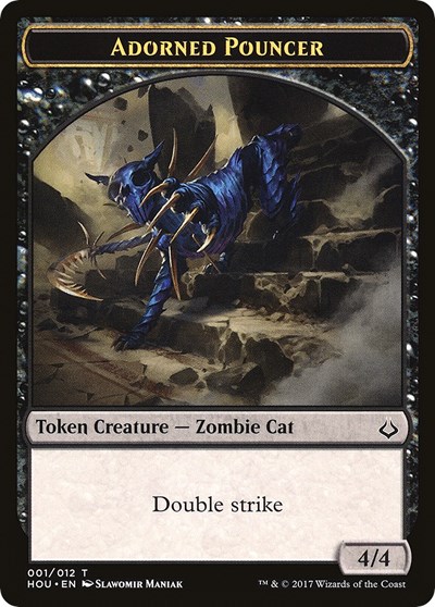Adorned Pouncer // Warrior Double-Sided Token