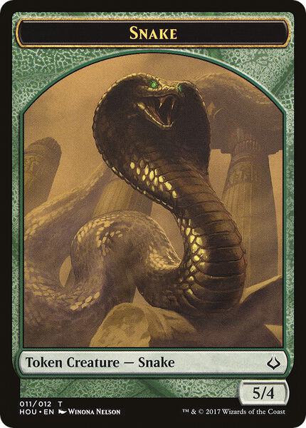 Snake // Zombie Double-Sided Token - Hour of Devastation - Magic