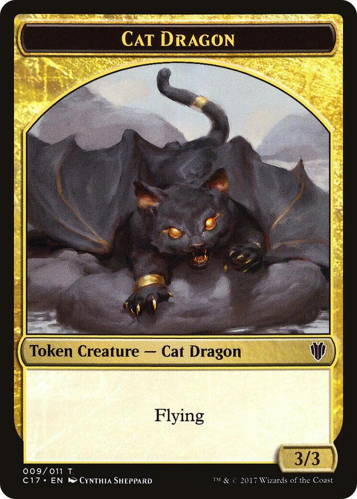 Cat Dragon // Dragon (007) Double-Sided Token - Commander 2017