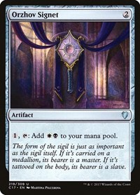 Orzhov Signet - Commander 2017 - Magic: The Gathering card
