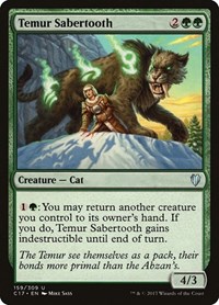 Temur Sabertooth - Commander 2017 - Magic: The Gathering card