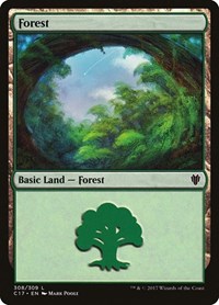 Forest (308) - Commander 2017 - Magic: The Gathering card