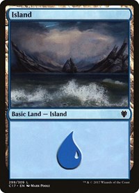 Island (299) - Commander 2017 - Magic: The Gathering card