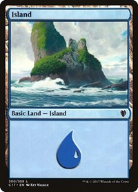 Island (300) - Commander 2017 - Magic: The Gathering card