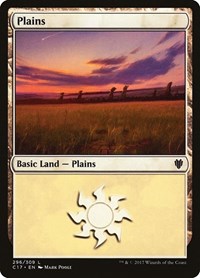 Plains (296) - Commander 2017 - Magic: The Gathering card