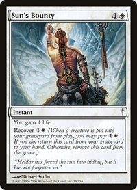 Sun's Bounty - Coldsnap - Magic: The Gathering card