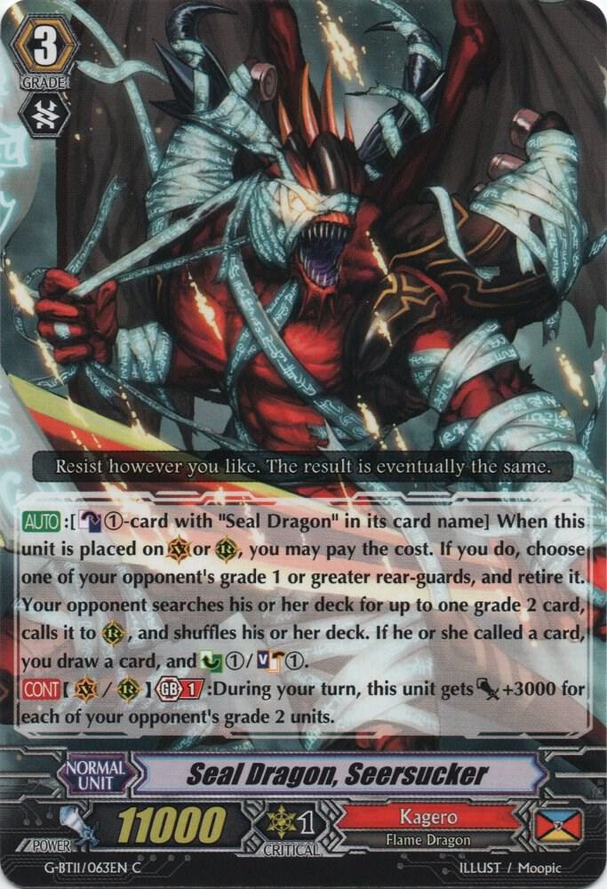 Seal Dragon, Seersucker - G-BT11: Demonic Advent - Cardfight