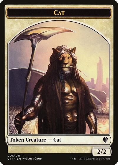 Cat Cat Warrior Double Sided Token