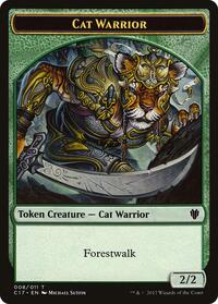 Cat Warrior // Rat Double-Sided Token