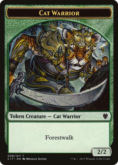 Cat Warrior Rat Double Sided Token