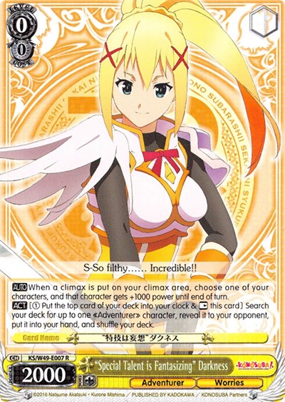 "Special Talent is Fantasizing" Darkness card