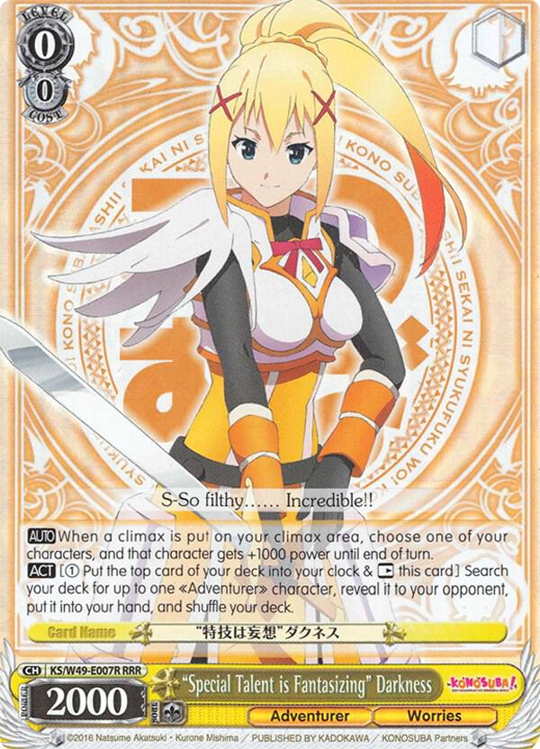"Special Talent is Fantasizing" Darkness (RRR)
