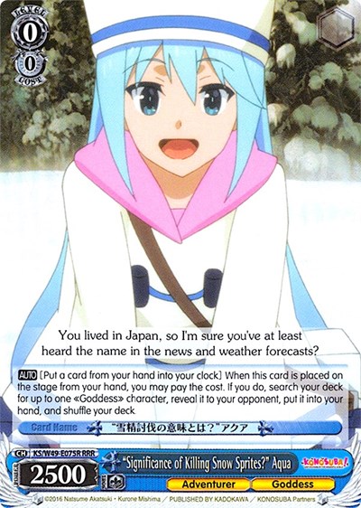 "Significance of Killing Snow Sprites?" Aqua (RRR) card