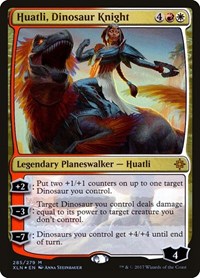 Huatli, Dinosaur Knight - Ixalan - Magic: The Gathering card