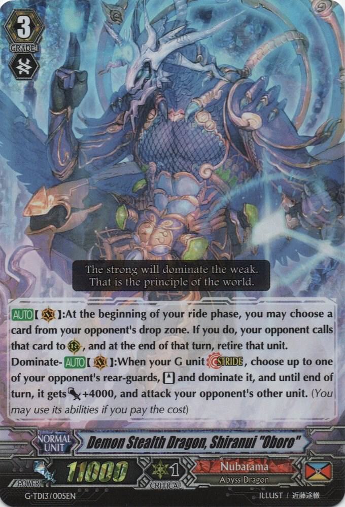 Demon Stealth Dragon, Shiranui "Oboro" (RRR Foil)