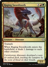 Raging Swordtooth - Ixalan - Magic: The Gathering card