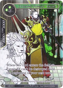 [Variant] Faerur's Escort (Full Art) - Force of Will Ancient Nights trading card