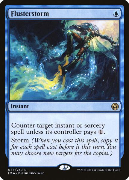 mtg 狼狽の嵐 Flusterstorm 未来予知　foil Flusterstorm - Iconic Masters - Magic: The Gathering