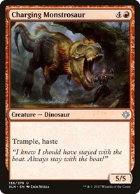 Charging Monstrosaur - Ixalan - Magic: The Gathering card