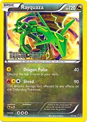 Rayquaza - 11/20 (Dragon Vault) — chase card of Blister Exclusives