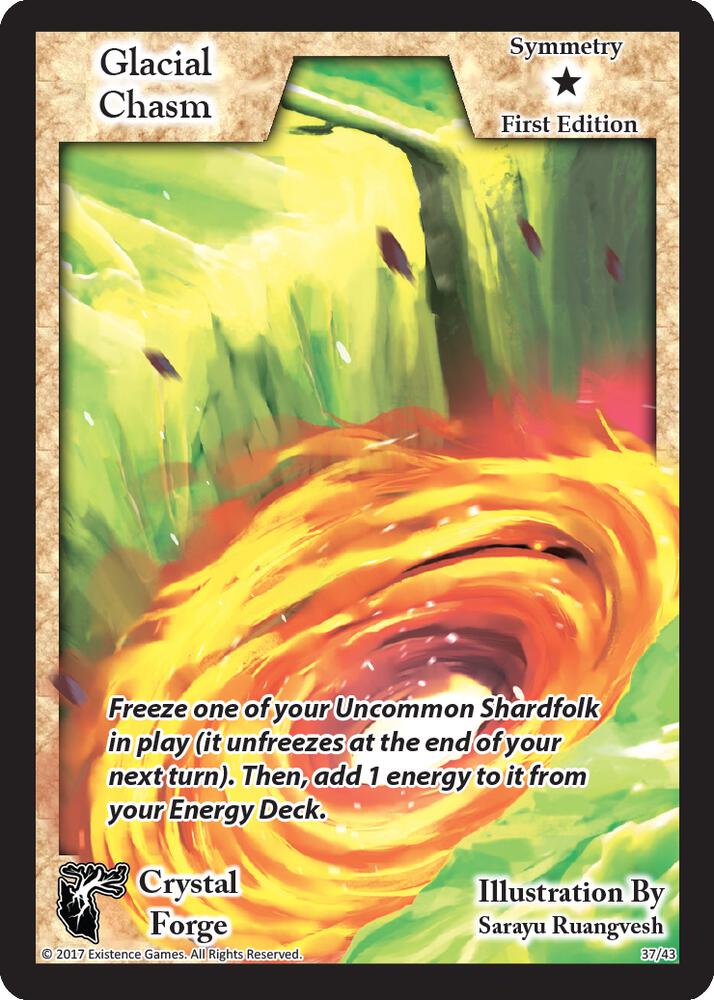Glacial Chasm (First Edition) - Crystal Forge - Exodus TCG