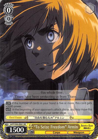 "To Seize Freedom" Armin card