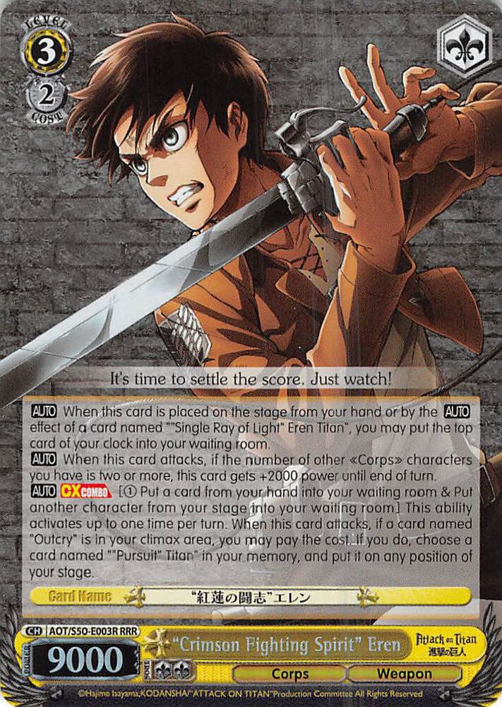 "Crimson Fighting Spirit" Eren (RRR)
