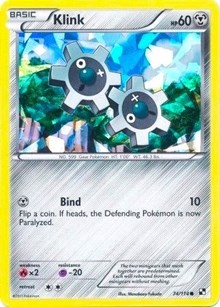 Klink - 74/114 (Cracked Ice Holo) #074/114 from Blister Exclusives Pokemon card image
