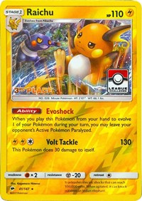 Raichu - 41/147 (League Challenge) [3rd Place] #041/147 from League & Championship Cards Pokemon card image