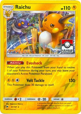Raichu - 41/147 (League Challenge) [3rd Place]