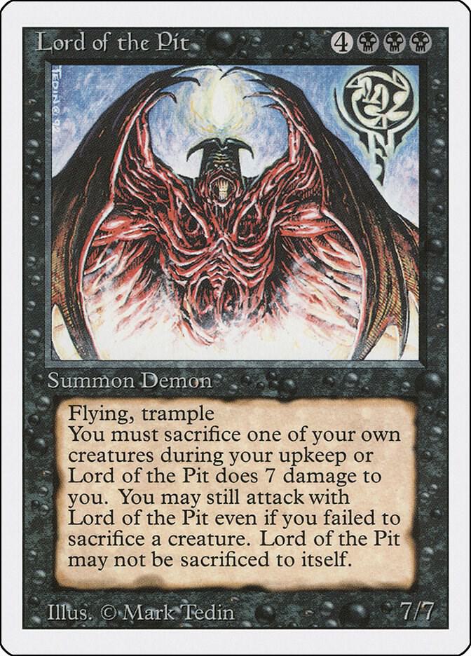 MTG 奈落の王/Lord of the Pit 259 Lord of the Pit - Revised Edition - Magic: The Gathering