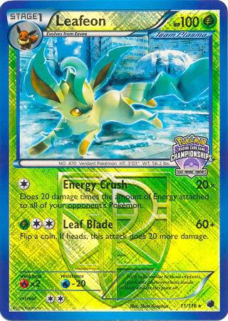 Leafeon - 11/116 (State Championships) 011/116 from League & Championship Cards