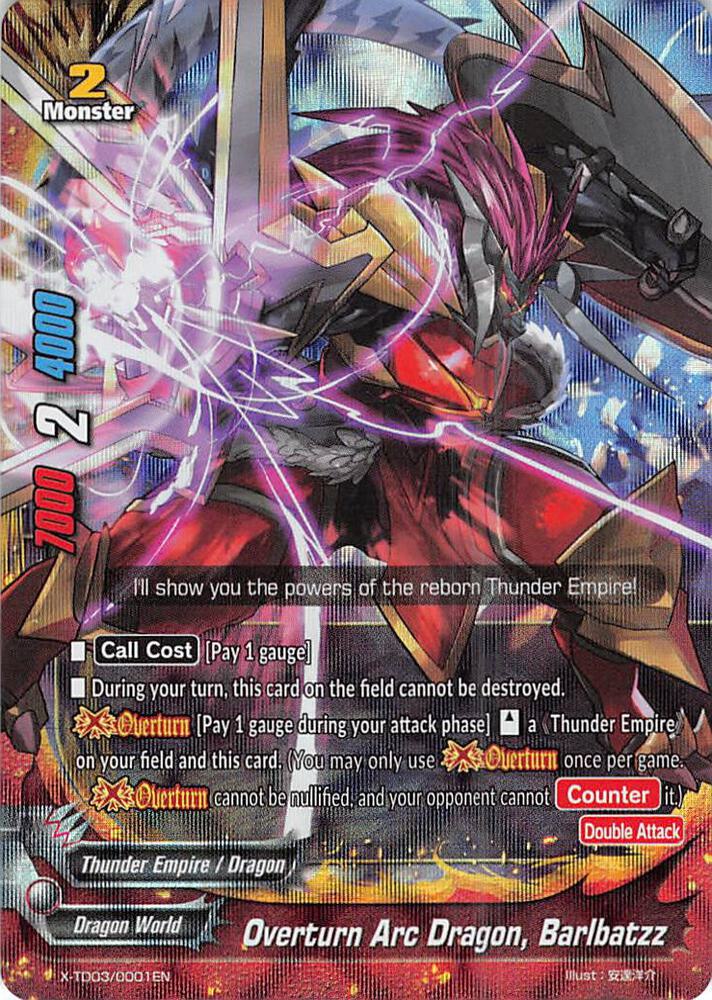Overturn Arc Dragon, Barlbatzz (RRR Foil) - X-TD03: Thunderous